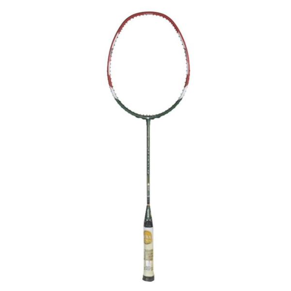 Badminton racket on a white background