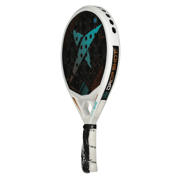 Paddle racket with brand logo on a white background