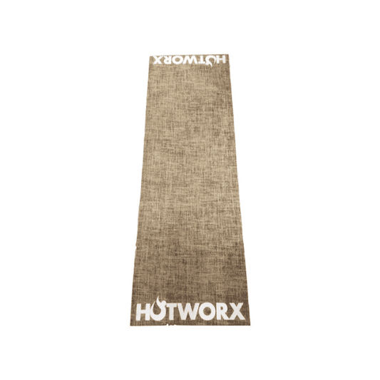 HOTWORX Yoga Mat, a brown yoga and exercise mat designed for stretching, yoga, and floor workouts.