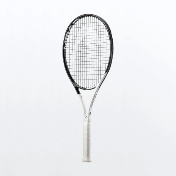 Tennis racket on a white background