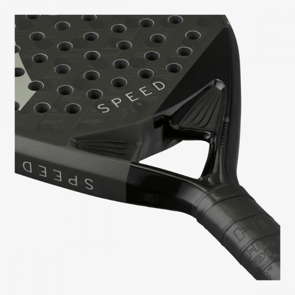 Black golf club head with 'SPEED' branding on a white background