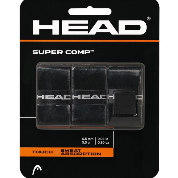 Head Super Comp Tennis OverGrip 3Pack-Black