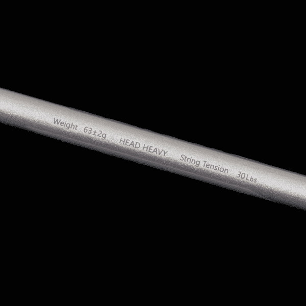 Maxbolt Silver ultra-light silver badminton racket with sleek metallic frame, designed for powerful attacking play.