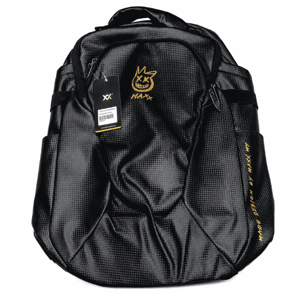 Maxx Backpack MXBGBP08 black sports backpack with multiple compartments.