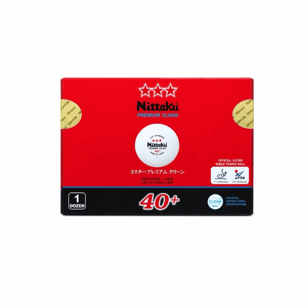 Nittaku 3-Star table tennis ball, designed for high-quality performance, consistent bounce, and precise control during competitive table tennis matches