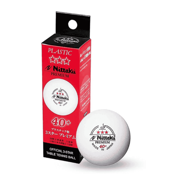 Nittaku table tennis ball with packaging on a white background