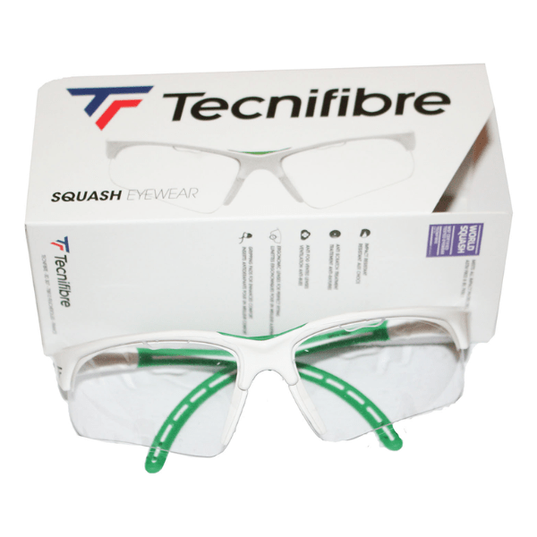 Tecnifibre Squash Eyewear (White/Green)