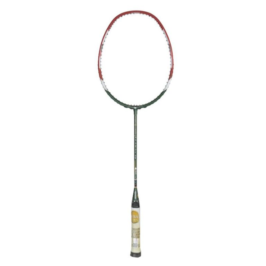 Badminton racket on a white background