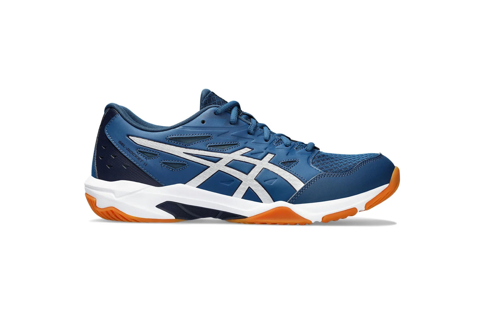 Asics Gel Rocket 11 Shoes Mako Blue Pure Silver Muslim Sports