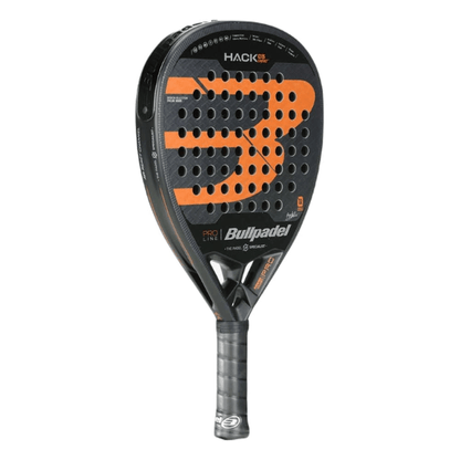 Paddle racket with 'Bullpadel' branding on a white background