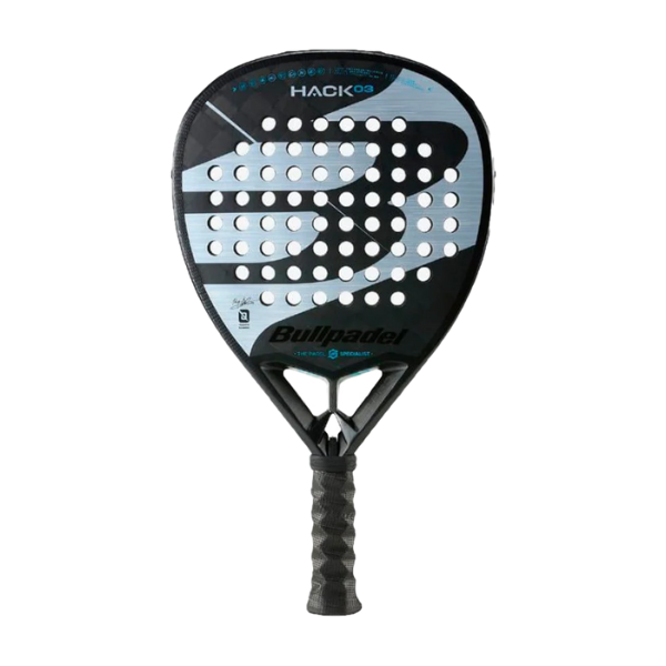 Padel racket with 'Bullpadel' branding on a white background