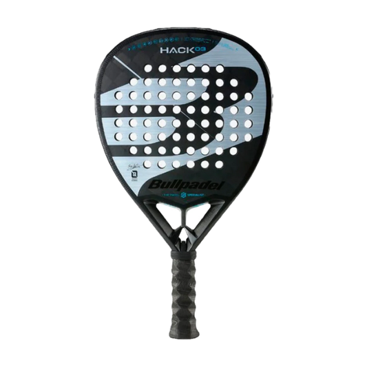 Padel racket with 'Bullpadel' branding on a white background