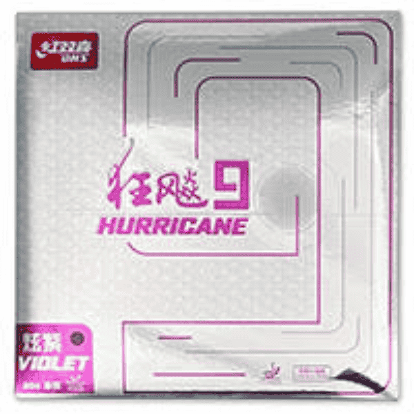 Packaging of Hurricane table tennis balls with purple and white design