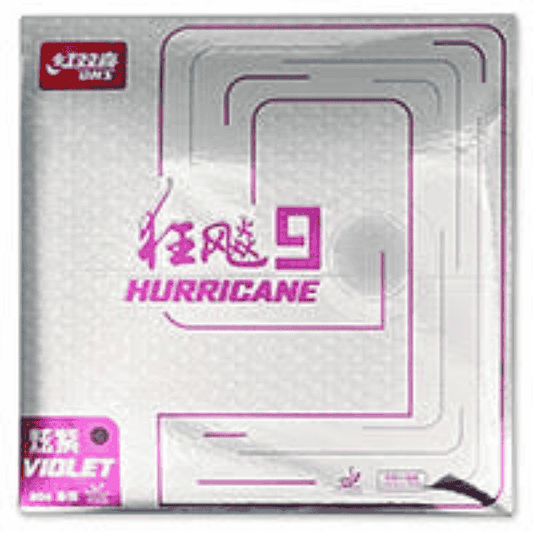 Packaging of Hurricane table tennis balls with purple and white design