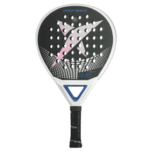 Drop Shot Crystal 3.0 padel racket featuring a teardrop-shaped head, carbon frame