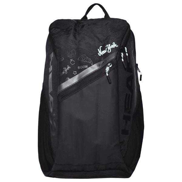 HEAD Tour Backpack 25L Neon 2025 in vibrant neon color with a dedicated racquet compartment, spacious storage, durable construction, and padded shoulder straps for comfortable everyday and tennis use.