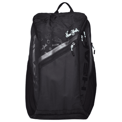 HEAD Tour Backpack 25L Neon 2025 in vibrant neon color with a dedicated racquet compartment, spacious storage, durable construction, and padded shoulder straps for comfortable everyday and tennis use.