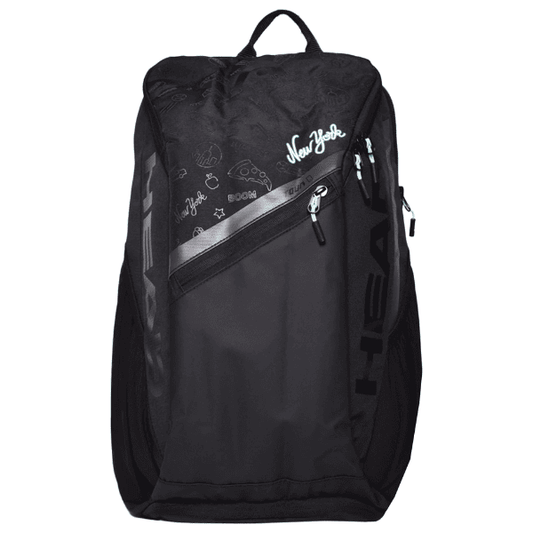 HEAD Tour Backpack 25L Neon 2025 in vibrant neon color with a dedicated racquet compartment, spacious storage, durable construction, and padded shoulder straps for comfortable everyday and tennis use.