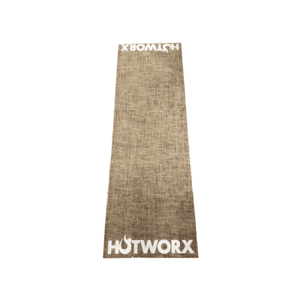 HOTWORX Yoga Mat, a brown yoga and exercise mat designed for stretching, yoga, and floor workouts.