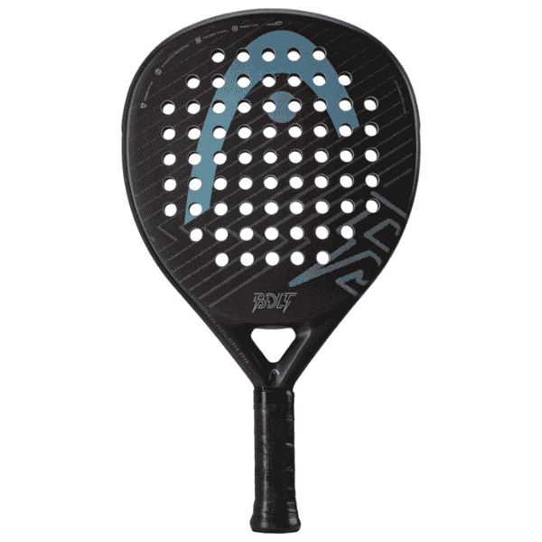 Black and blue paddle with brand logo on a white background