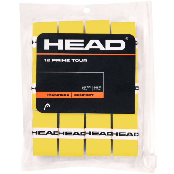 Head Prime Tour Tennis OverGrip 12Pack Yellow