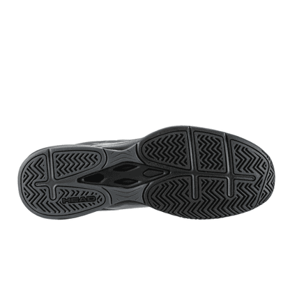 Black athletic shoe sole on a white background
