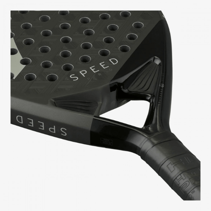 Black golf club head with 'SPEED' branding on a white background