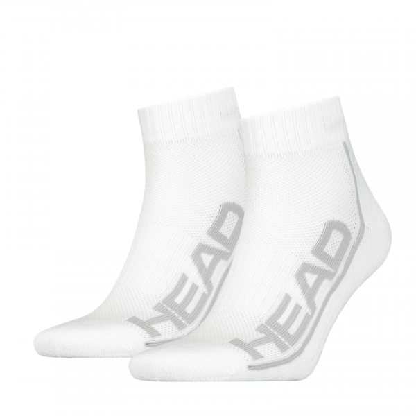 Head Stripe Quarter Socks 3 PC - White 