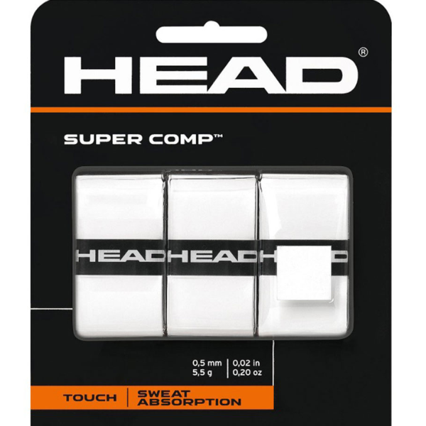 Head Super Comp Tennis OverGrip 3Pack-White