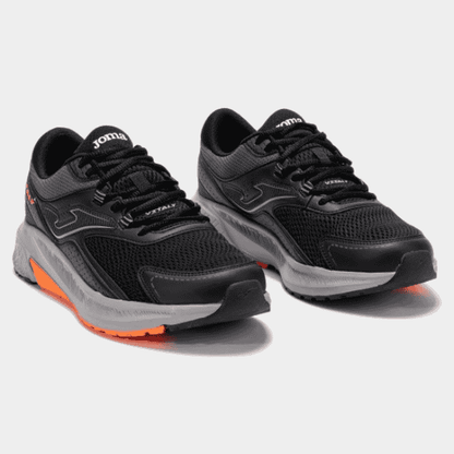 Joma Vitaly Running Shoes 25 Unisex Black/Gray with breathable mesh upper and cushioned sole.