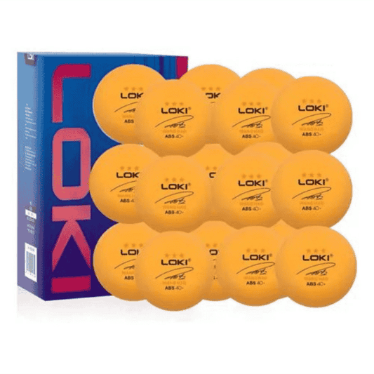 Pack of Loki branded ping pong balls with blue box in the background