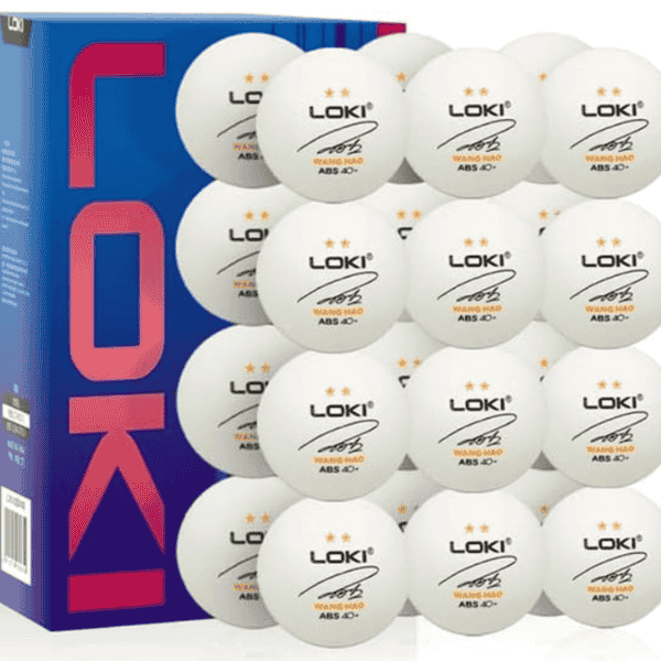 Pack of Loki branded ping pong balls with a blue box in the background