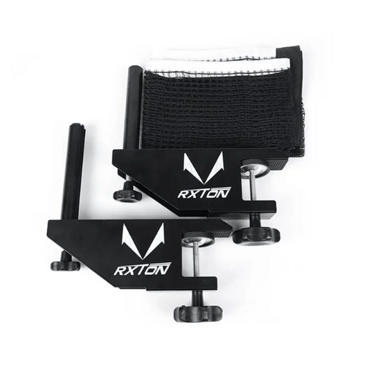 Black fishing reel holder with 'RXTON' branding on a white background