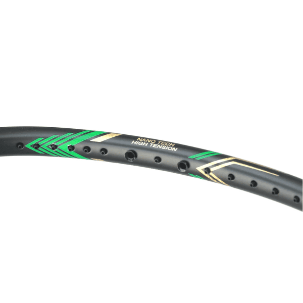 MAXBOLT Raptor-X 7 badminton racket featuring a lightweight frame, sleek design, and comfortable grip for powerful and controlled shots on the badminton court.