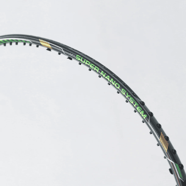 MAXBOLT Woven Tech 60 Green badminton racket featuring a stylish green design, woven technology frame, and comfortable grip for enhanced control and performance on the badminton court.