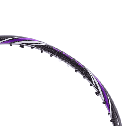 MAXBOLT Woven Tech 90 Purple badminton racket featuring a stylish purple design, woven technology frame, and comfortable grip for improved control and performance on the badminton court.