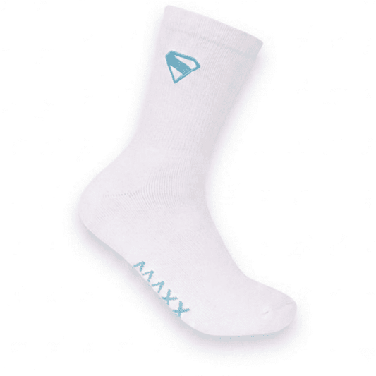 Maxx Superman crew socks featuring the iconic Superman logo, soft cotton blend, comfortable everyday wear