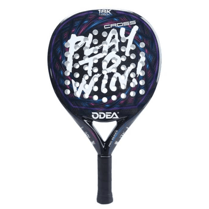 Paddle racket with 'Play to Win' text on a white background