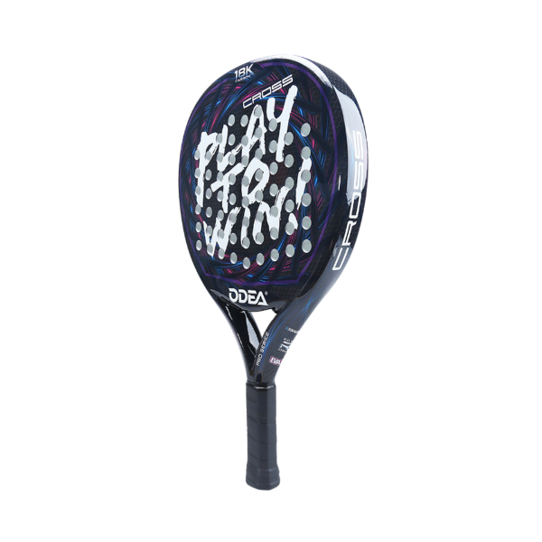 Padel racket with visible branding on a white background