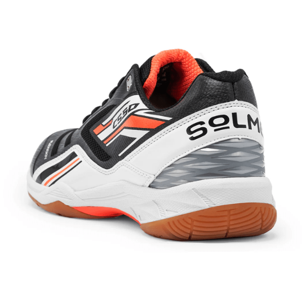 Solm CS 50 Black Orange Indoor Court Shoes Muslim Sports