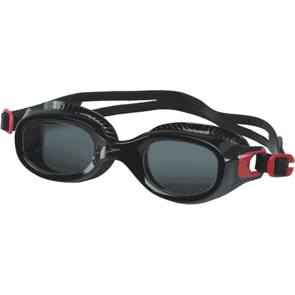 Speedo Futura Classic swimming goggles with anti-fog lenses and adjustable split strap.