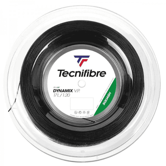Tecnifibre Dynamix VP squash string reel on a white background