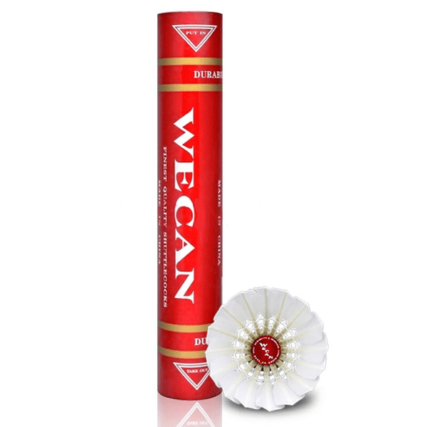 Wecan Red Feather Shuttlecock (Pack of 12)