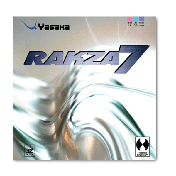Yasaka Rakza 7 table tennis rubber packaging on a white background