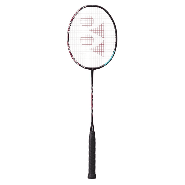 Yonex Astrox 100ZZ Kurenai badminton racket with a striking red, black, and white frame, designed for powerful smashes, speed, and advanced-level play.