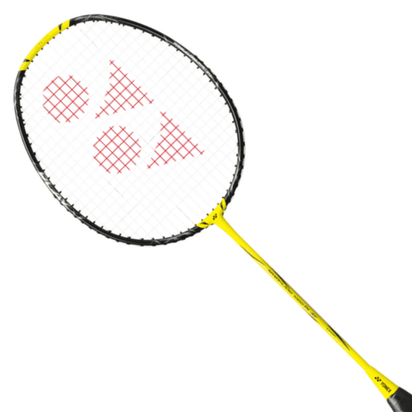 Yonex Nanoflare 1000Z badminton racket with a sleek black and yellow frame, head-light balance, and aerodynamic design for speed and precision.