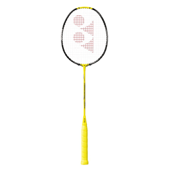Yonex Nanoflare 1000Z badminton racket with a sleek black and yellow frame, head-light balance, and aerodynamic design for speed and precision.